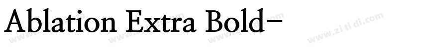 Ablation Extra Bold字体转换